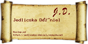 Jedlicska Dániel névjegykártya